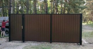 Купить распашные ворота из профнастила Нурлат, цена от 2779 руб.